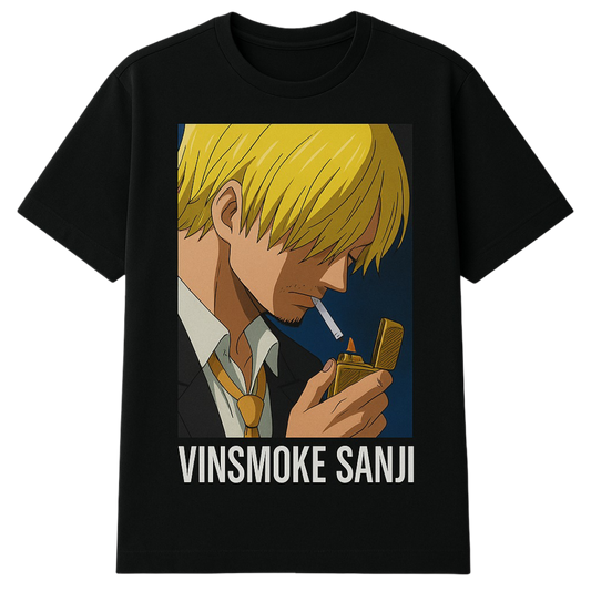 Drago.fit Siyah Vinsmoke Sanji Anime Baskılı Tişört